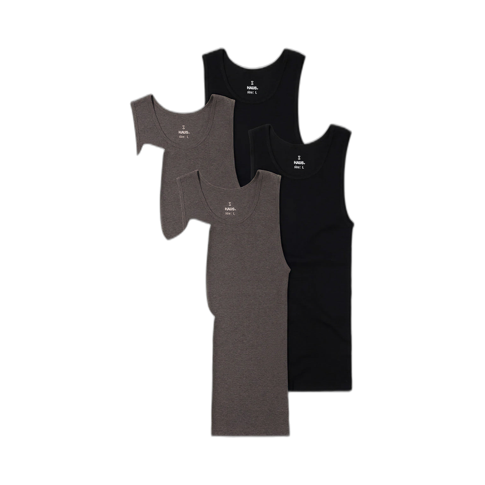 Mixed black, white, and grey 6-pack
